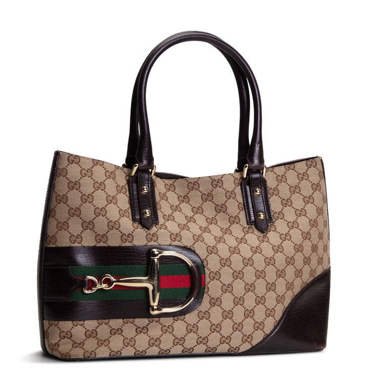 GUCCI GG Canvas Hasler Tote