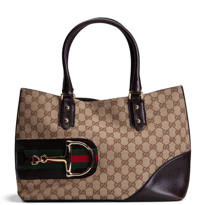GUCCI GG Canvas Hasler Tote