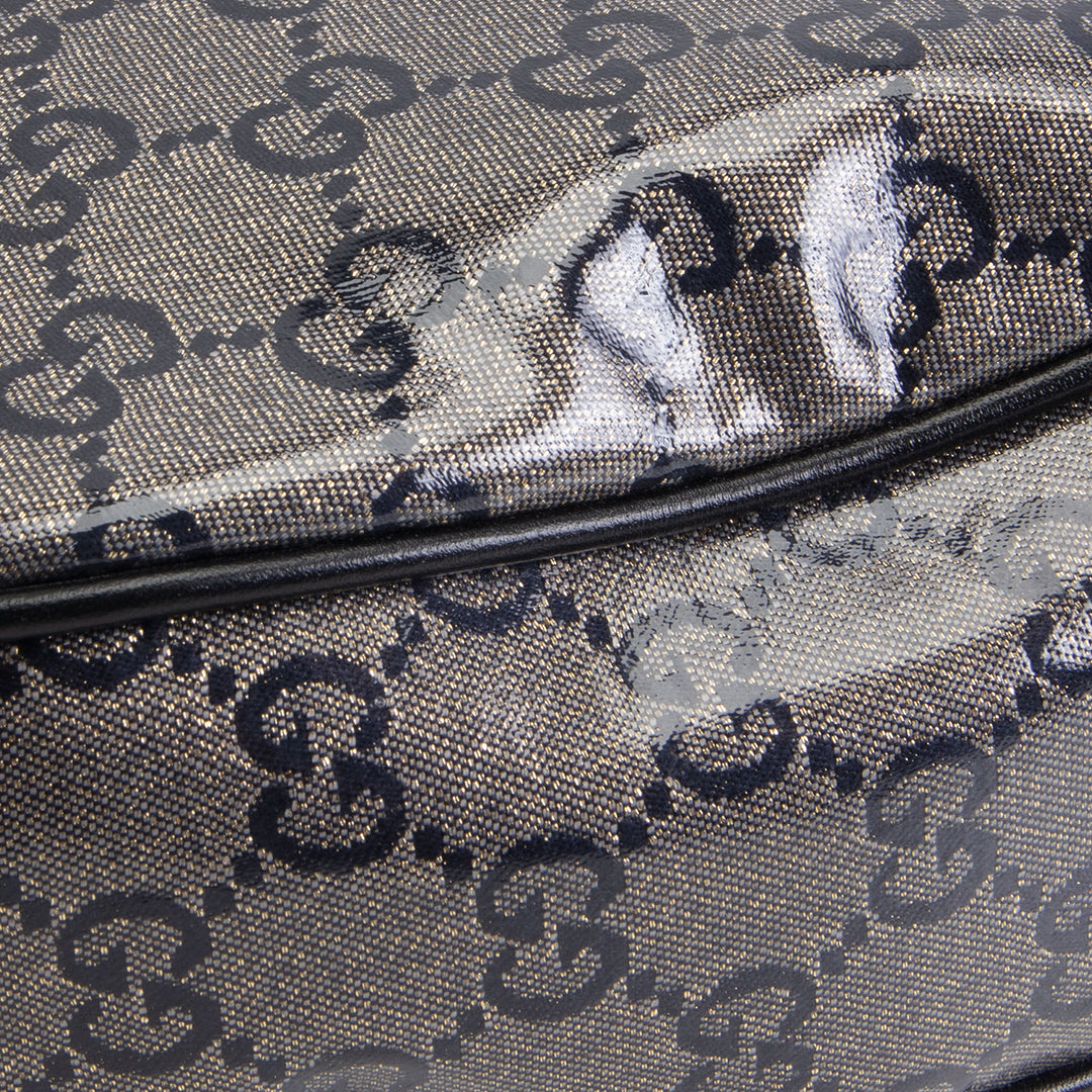GUCCI GG Crystal Monogram Half Moon Hobo