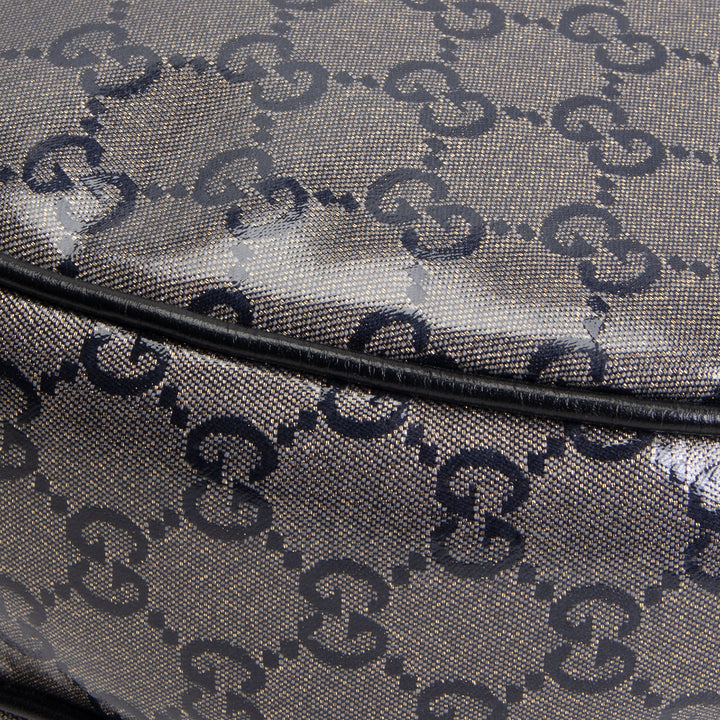GUCCI GG Crystal Monogram Half Moon Hobo