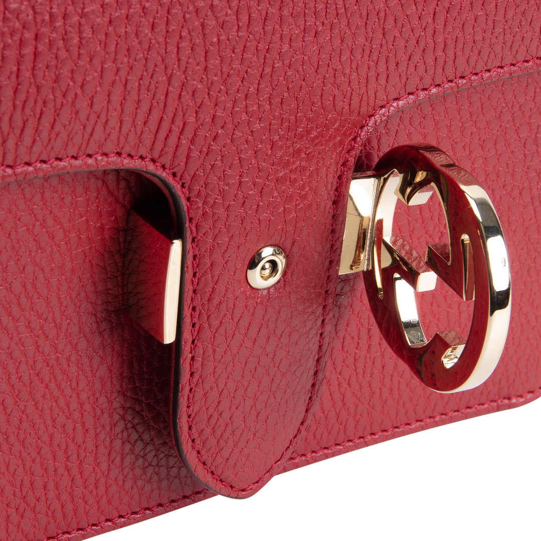 GUCCI Interlocking Dollar Crossbody - Red