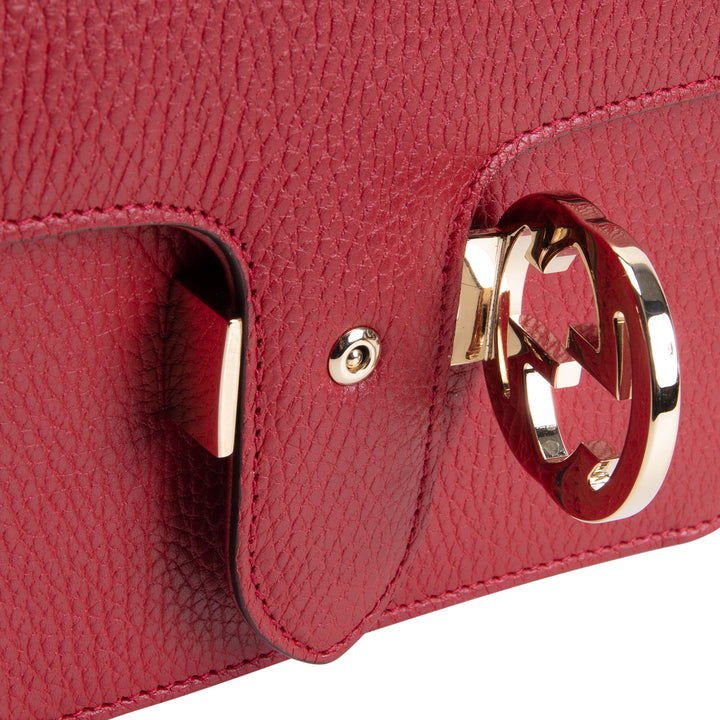 GUCCI Interlocking Dollar Crossbody - Red