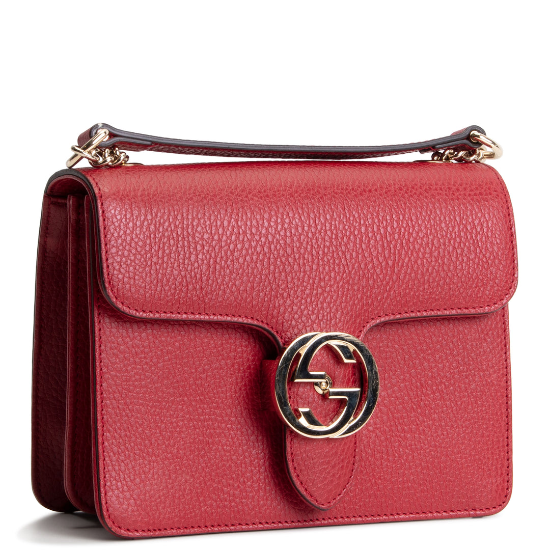 GUCCI Interlocking Dollar Crossbody - Red