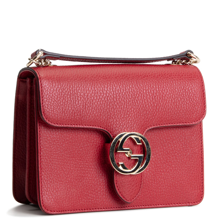 GUCCI Interlocking Dollar Crossbody - Red