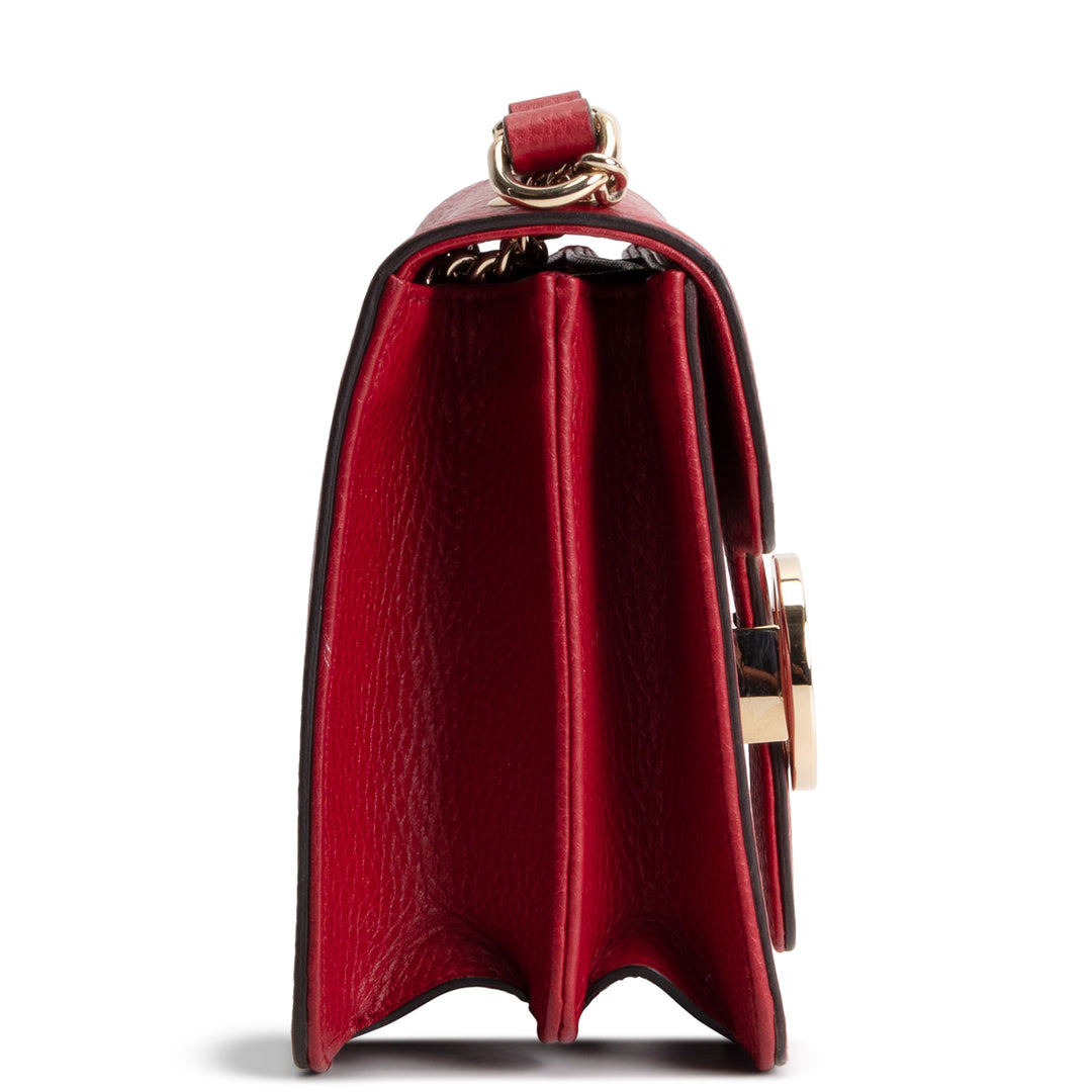 GUCCI Interlocking Dollar Crossbody - Red
