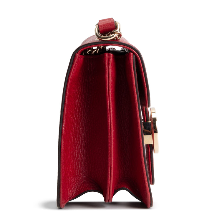 GUCCI Interlocking Dollar Crossbody - Red