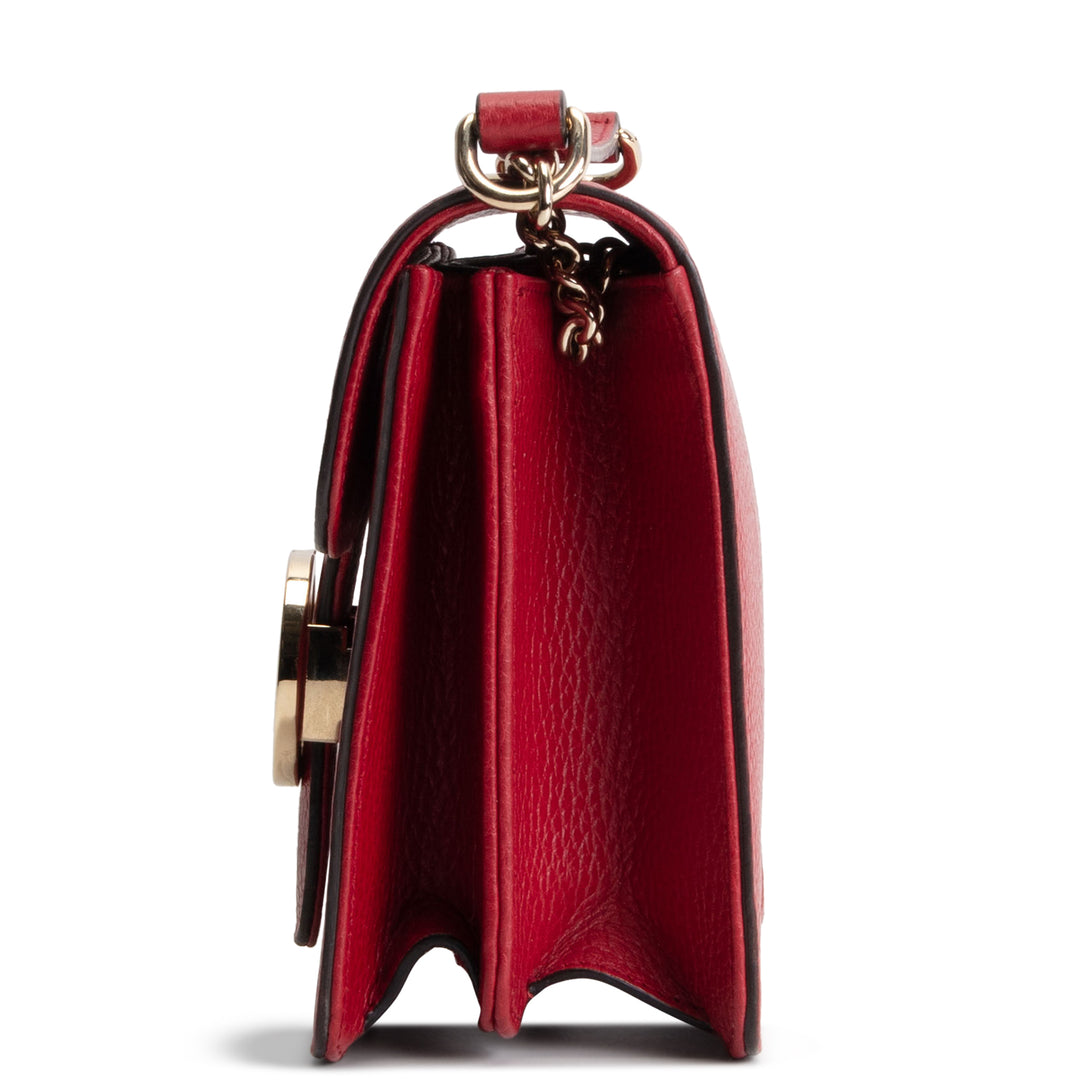 GUCCI Interlocking Dollar Crossbody - Red
