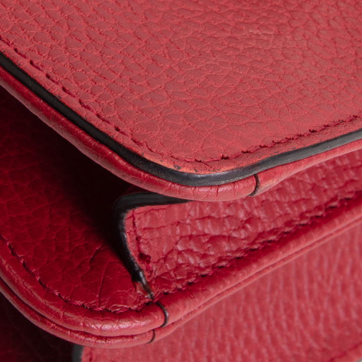 GUCCI Interlocking Dollar Crossbody - Red