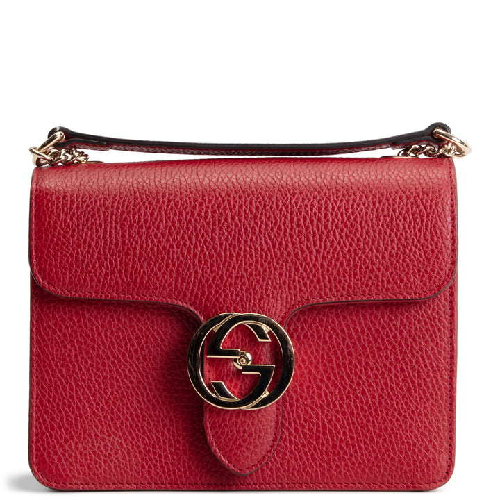 GUCCI Interlocking Dollar Crossbody - Red