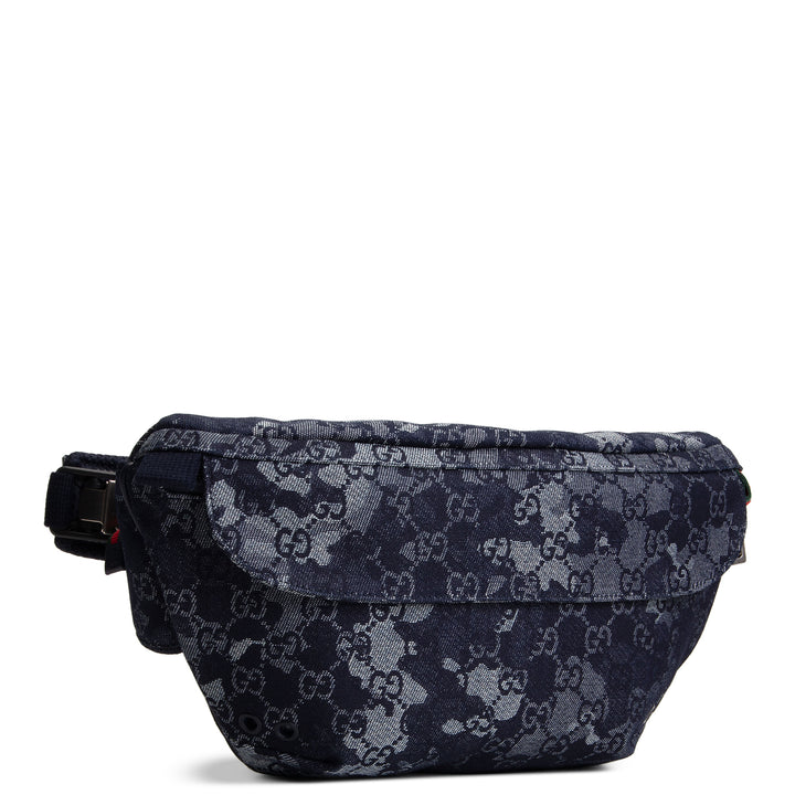 GUCCI Camouflage GG Denim Belt Bag - Blue