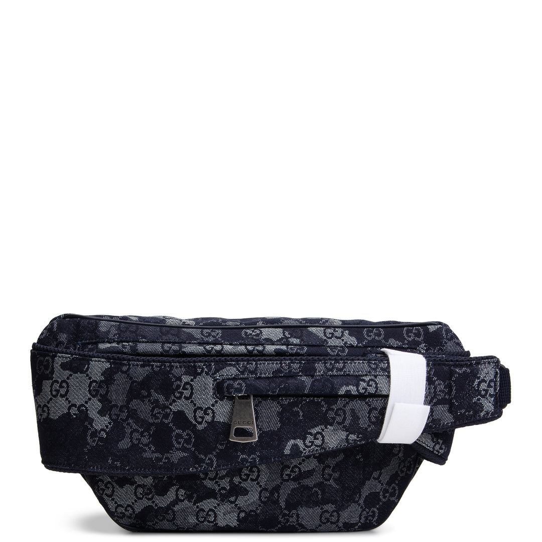 GUCCI Camouflage GG Denim Belt Bag - Blue