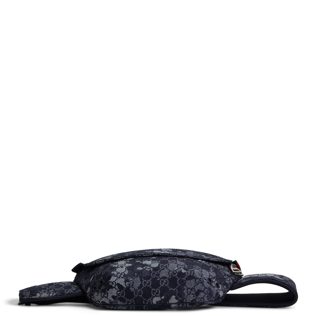 GUCCI Camouflage GG Denim Belt Bag - Blue