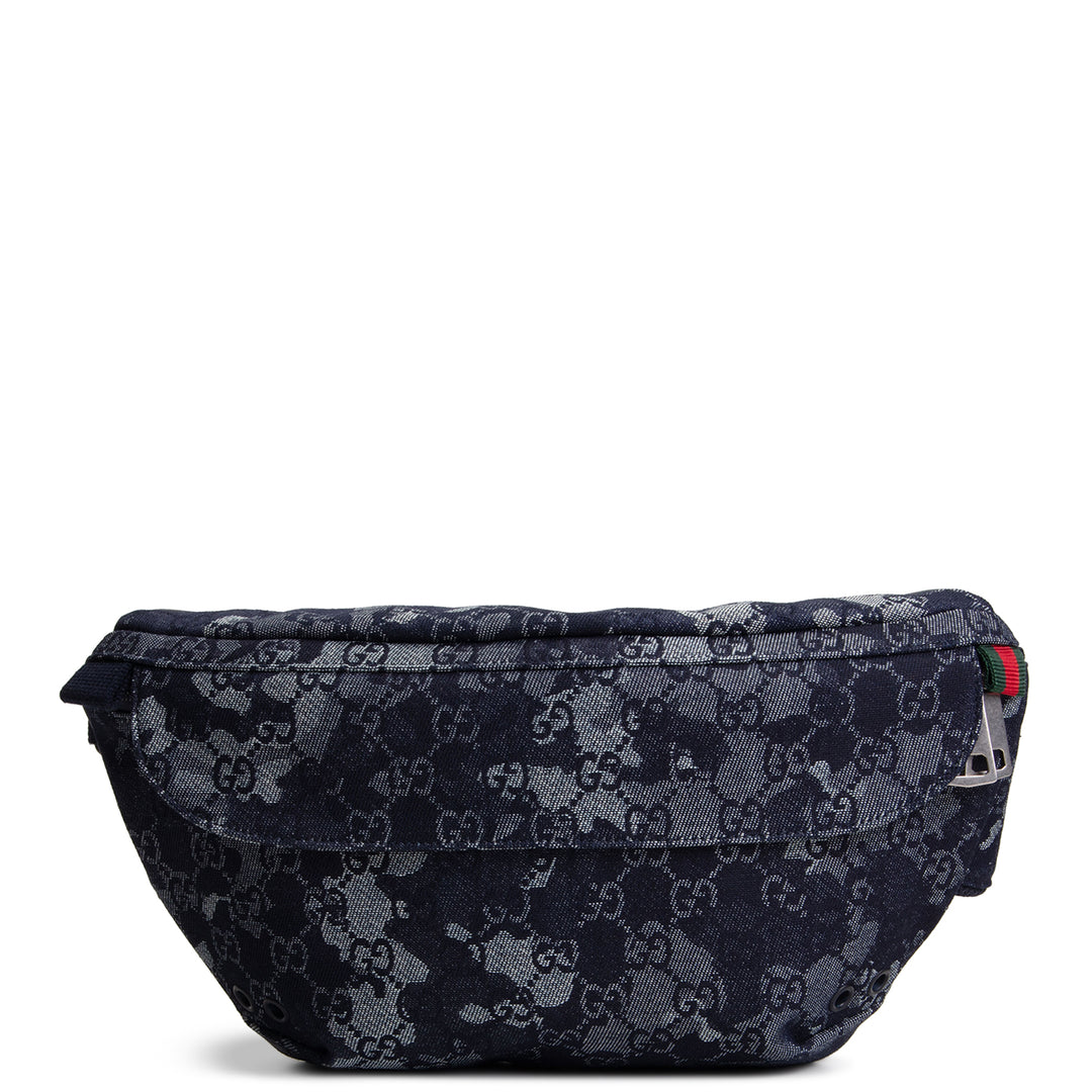 GUCCI Camouflage GG Denim Belt Bag - Blue
