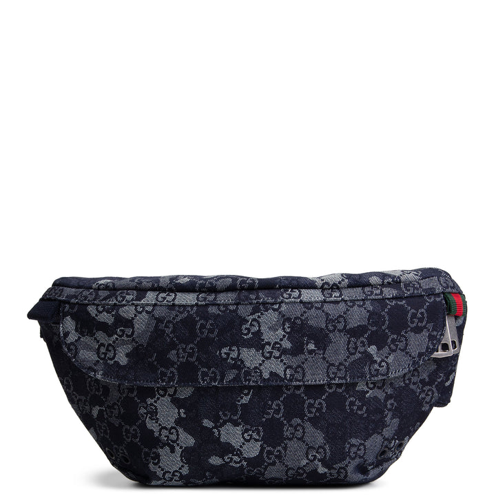 GUCCI Camouflage GG Denim Belt Bag - Blue
