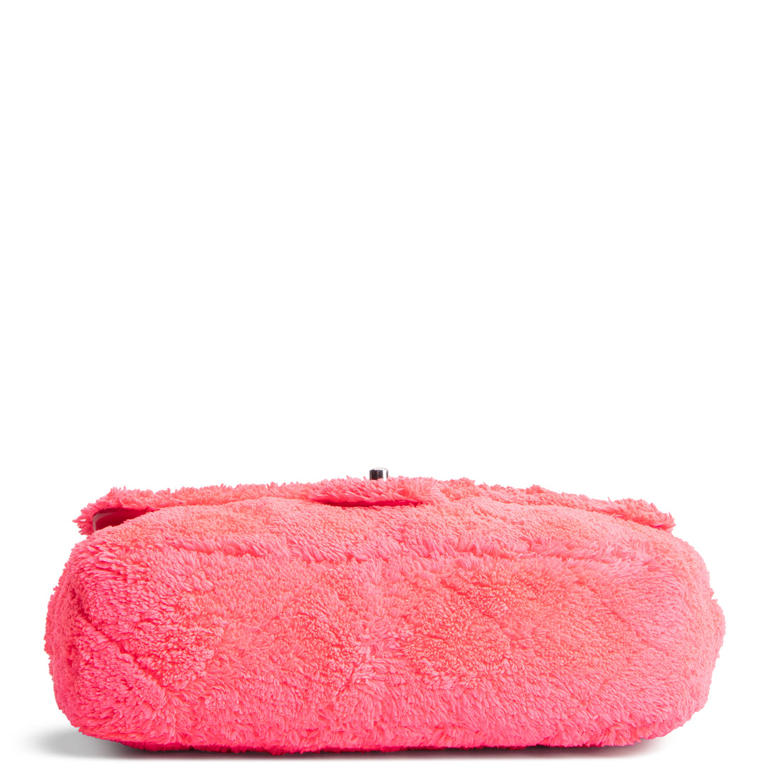 CHANEL Quilted Terry Cloth CoCo Beach Medium - Neon Pink OUTLET FINAL SALE
