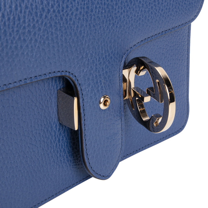 GUCCI Interlocking Dollar Crossbody - Blue