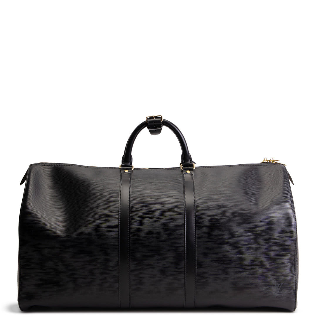 LOUIS VUITTON Epi Leather Keepall 55- Black