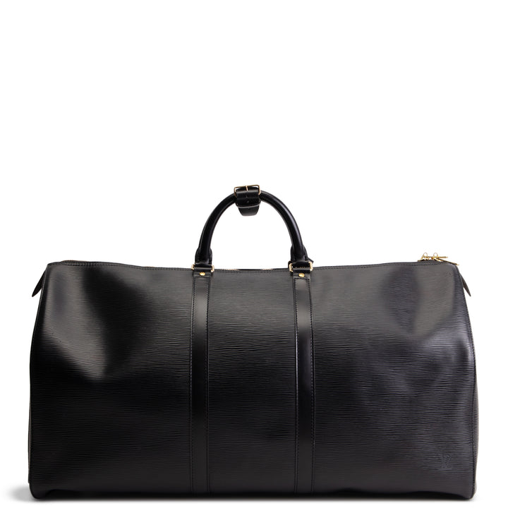 LOUIS VUITTON Epi Leather Keepall 55- Black