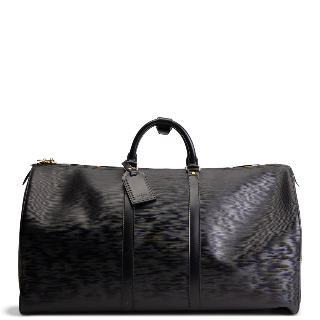 LOUIS VUITTON Epi Leather Keepall 55- Black