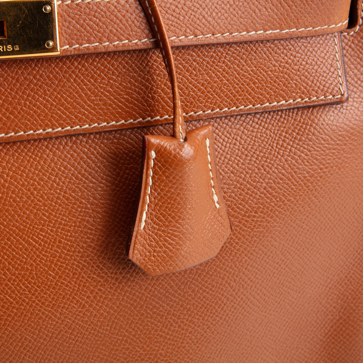 Hermes Vintage Courchevel Kelly 32 Retourne - Gold