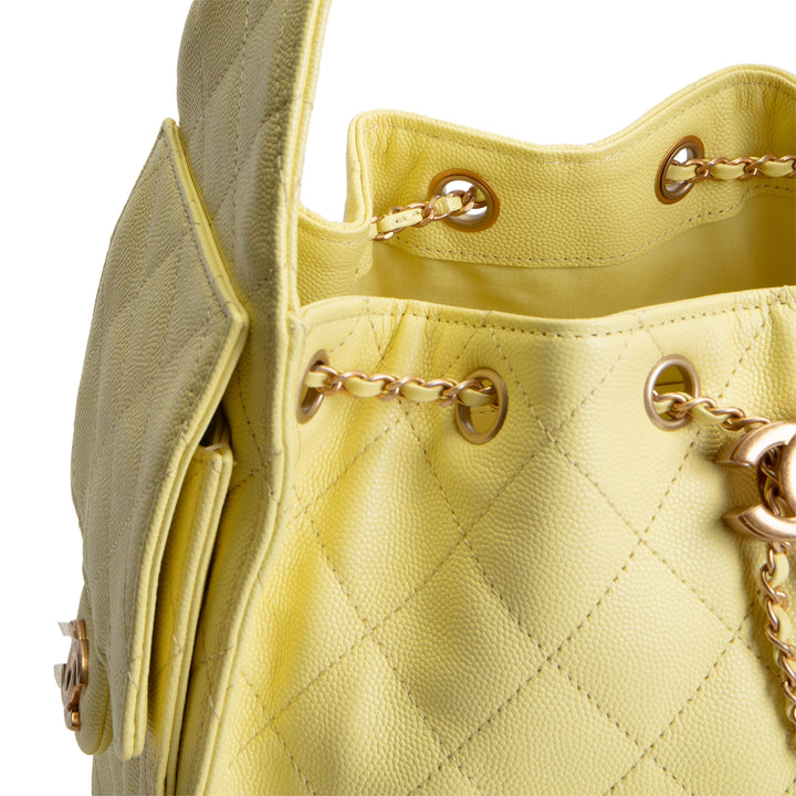 CHANEL Caviar 25 Hobo - Yellow