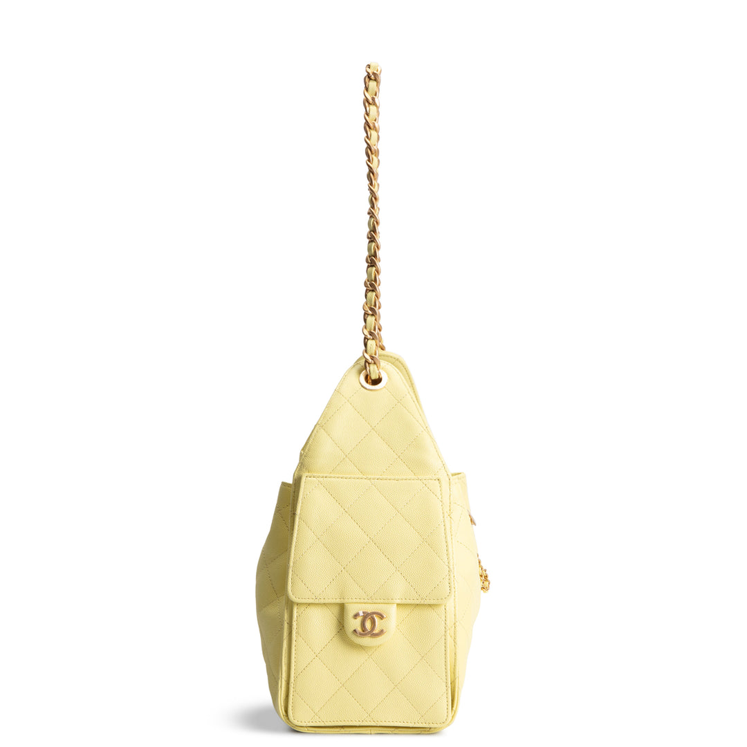 CHANEL Caviar 25 Hobo - Yellow
