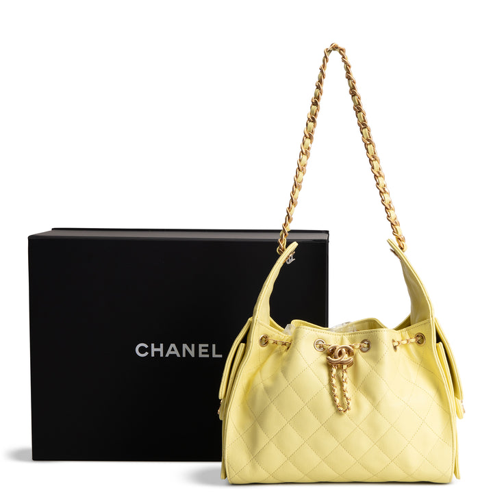 CHANEL Caviar 25 Hobo - Yellow