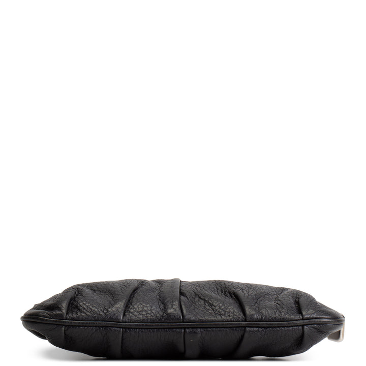 SALVATORE FERRAGAMO Leather Wristlet - Black OUTLET FINAL SALE