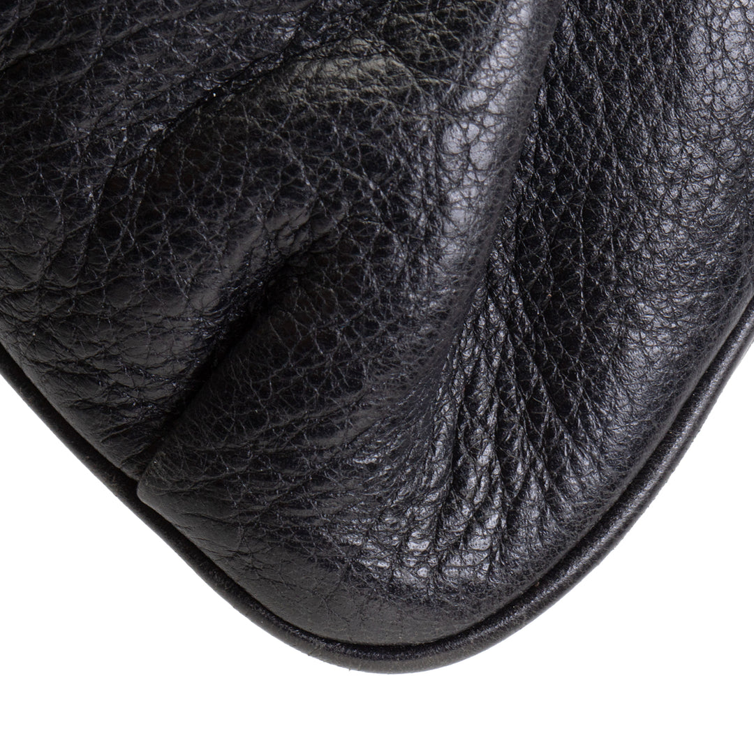 SALVATORE FERRAGAMO Leather Wristlet - Black OUTLET FINAL SALE