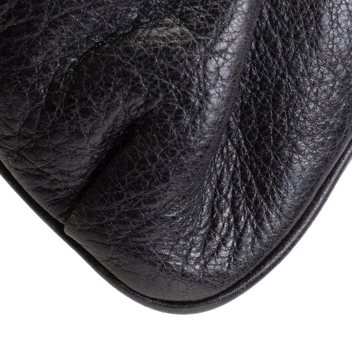 SALVATORE FERRAGAMO Leather Wristlet - Black OUTLET FINAL SALE