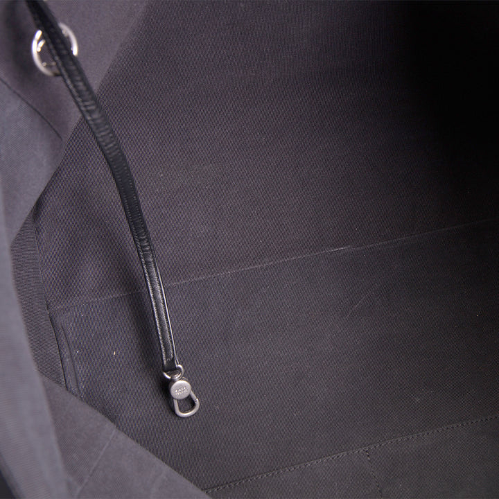 CHANEL Leather Deauville Shopping Tote w/pouch - Black