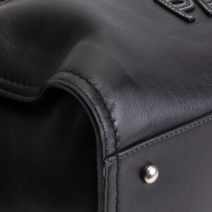 CHANEL Leather Deauville Shopping Tote w/pouch - Black