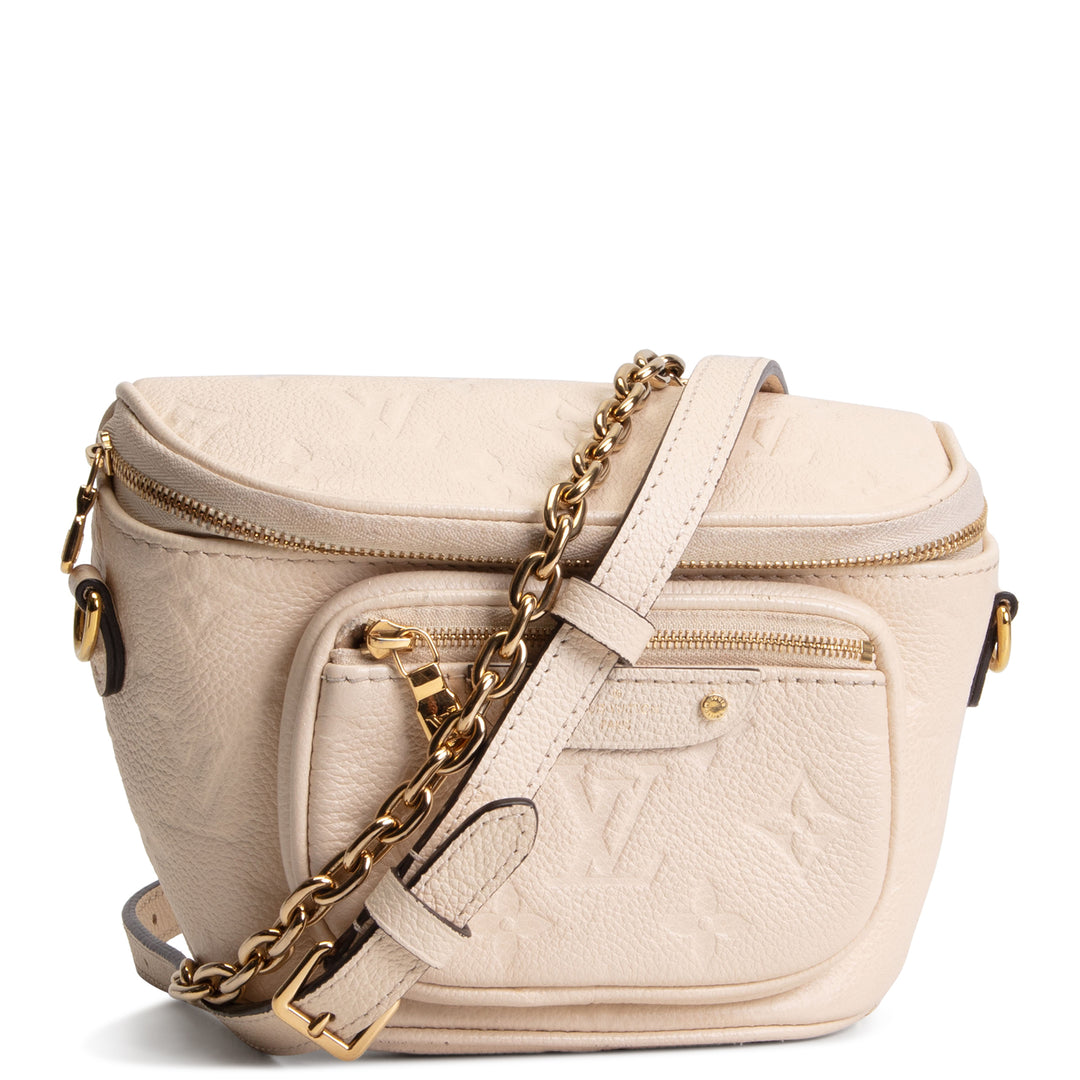 LOUIS VUITTON Monogram Empreinte Bum Bag Mini - Creme OUTLET FINAL SALE
