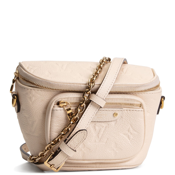 LOUIS VUITTON Monogram Empreinte Bum Bag Mini - Creme OUTLET FINAL SALE
