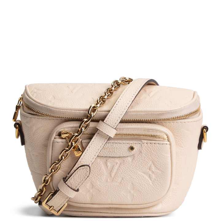 LOUIS VUITTON Monogram Empreinte Bum Bag Mini - Creme OUTLET FINAL SALE