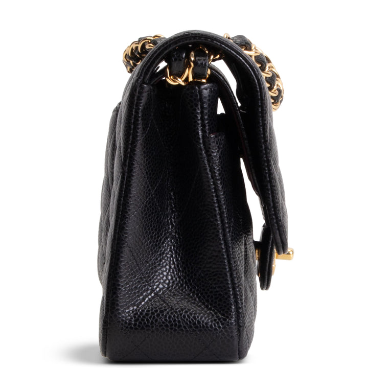 CHANEL Medium Double Flap Quilted Caviar