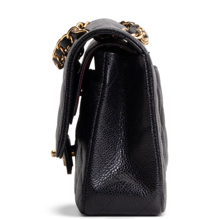 CHANEL Medium Double Flap Quilted Caviar