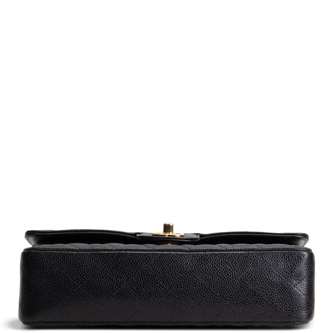 CHANEL Medium Double Flap Quilted Caviar