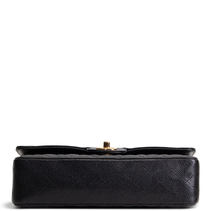 CHANEL Medium Double Flap Quilted Caviar