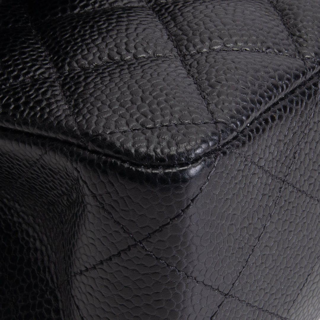 CHANEL Medium Double Flap Quilted Caviar