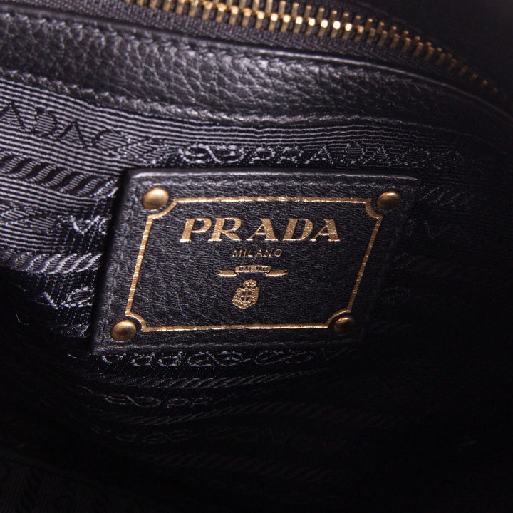 PRADA Leather Toy Handle Bag w/ Strap