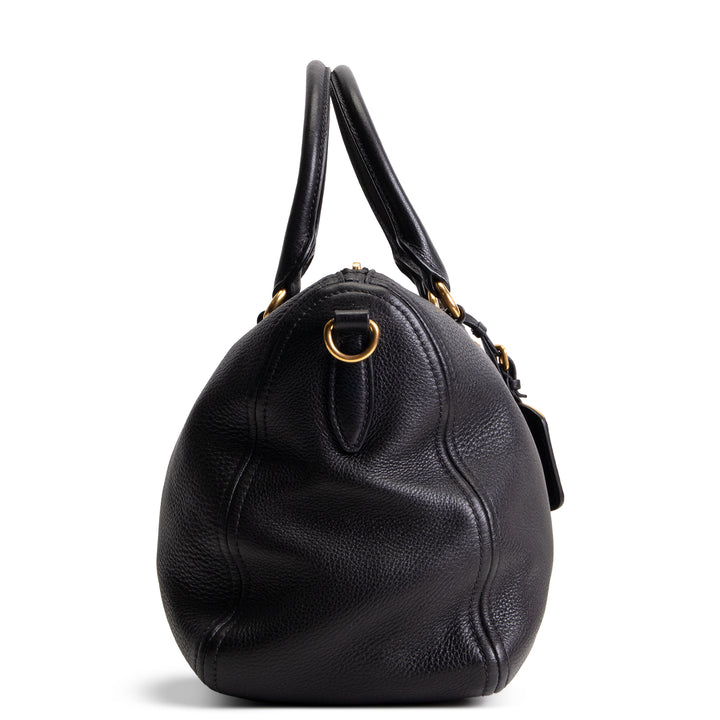 PRADA Leather Toy Handle Bag w/ Strap