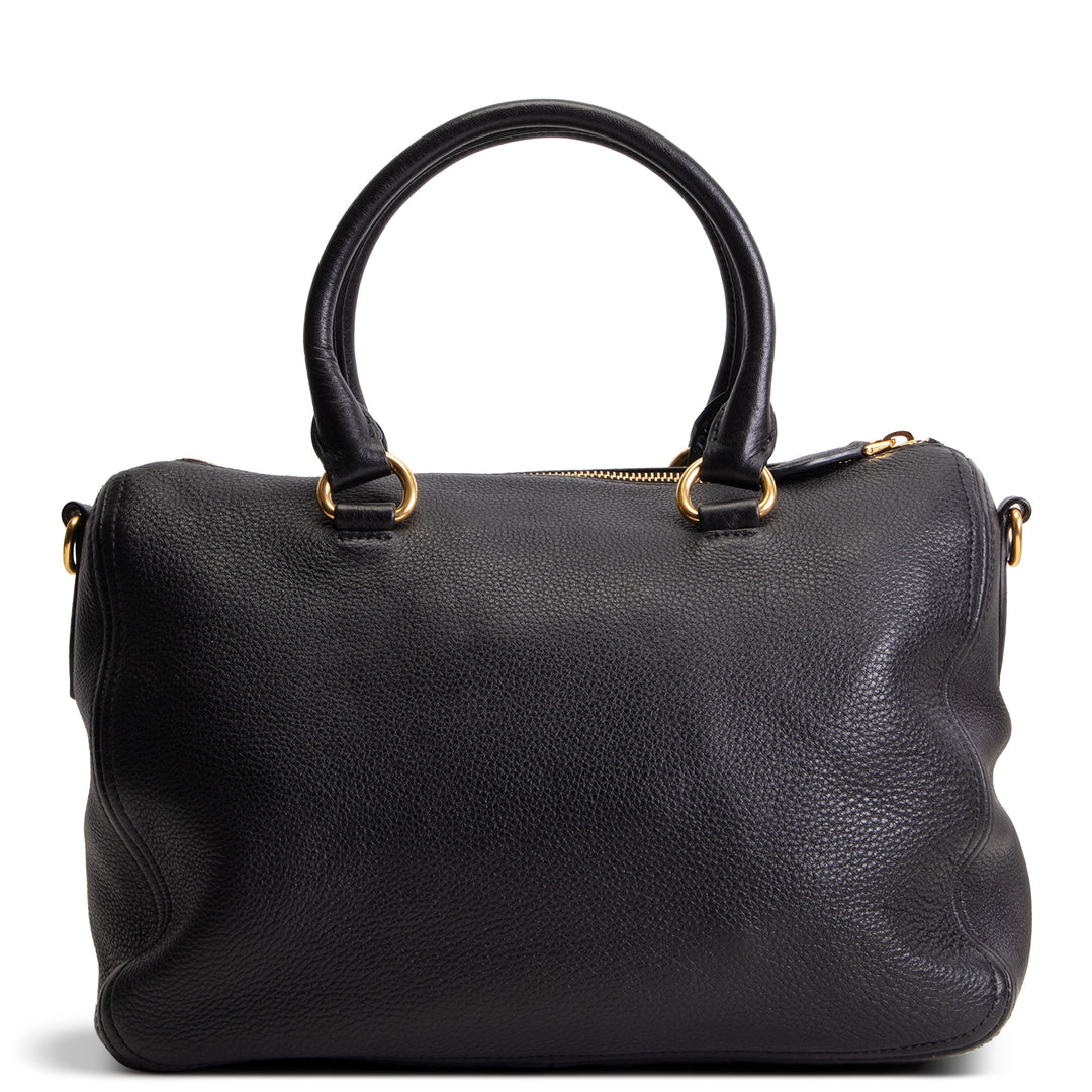 PRADA Leather Toy Handle Bag w/ Strap
