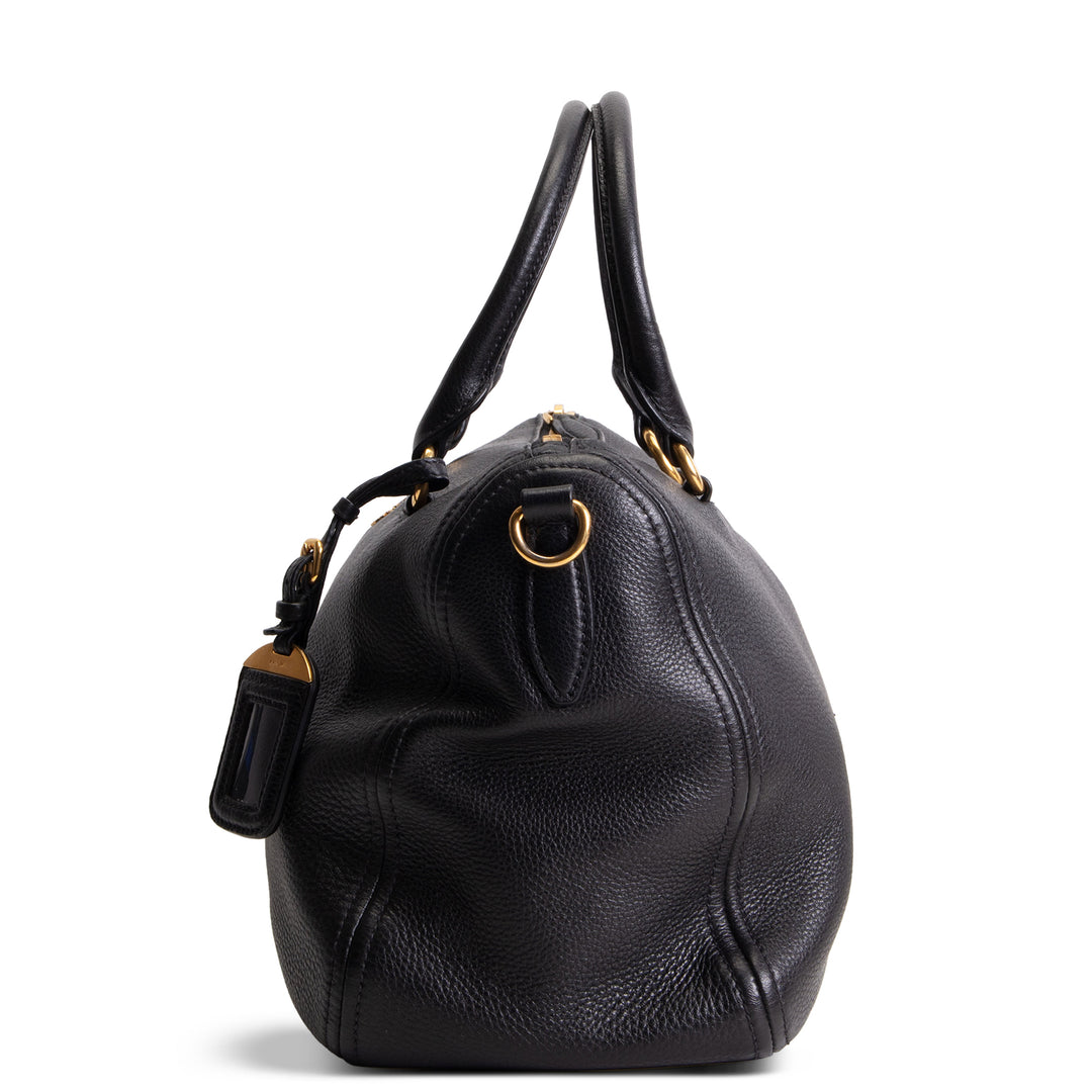 PRADA Leather Toy Handle Bag w/ Strap