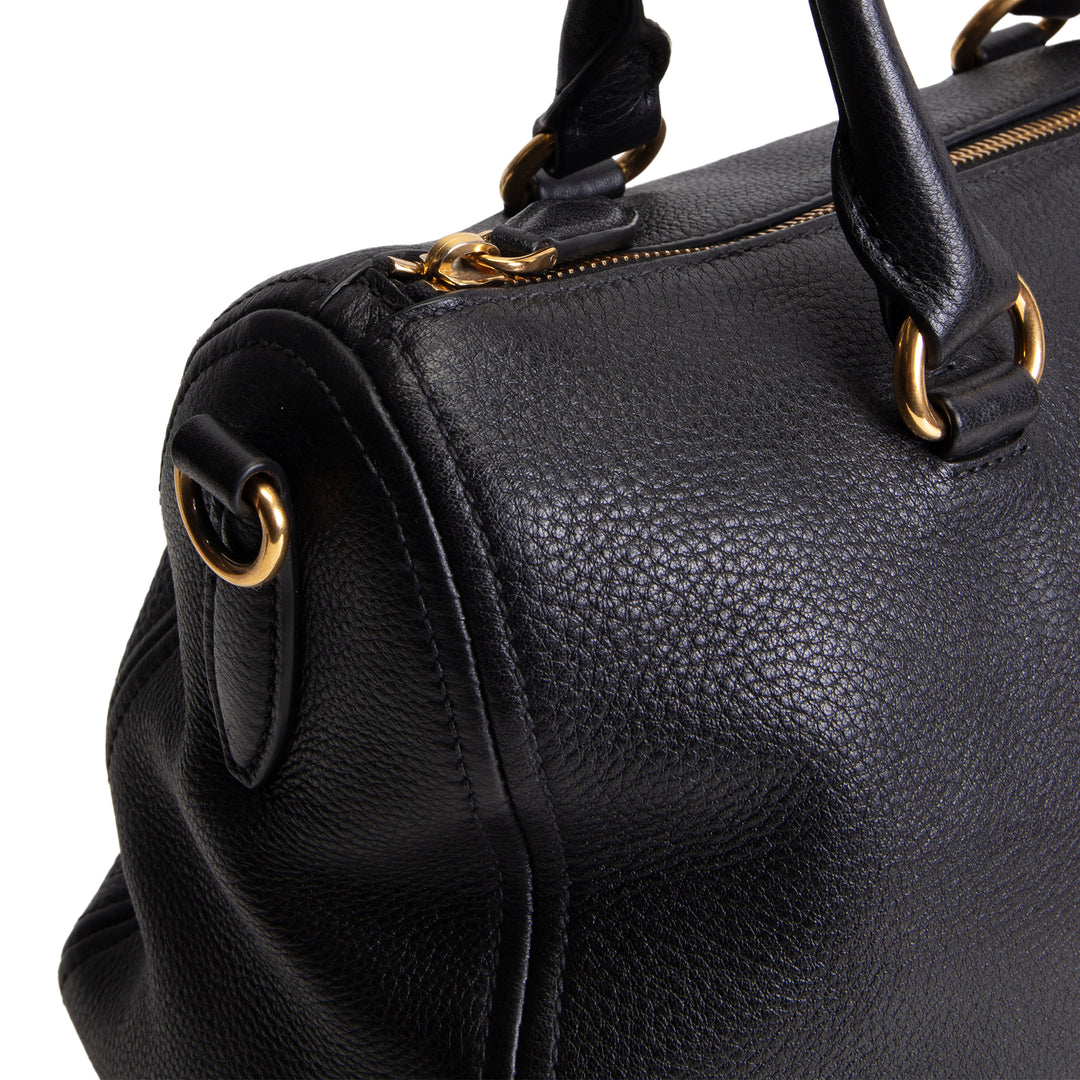 PRADA Leather Toy Handle Bag w/ Strap