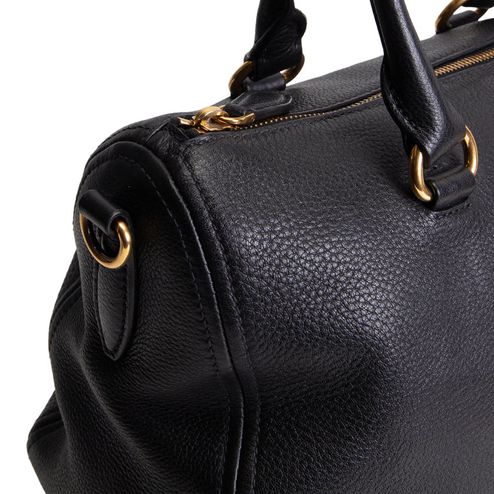 PRADA Leather Toy Handle Bag w/ Strap