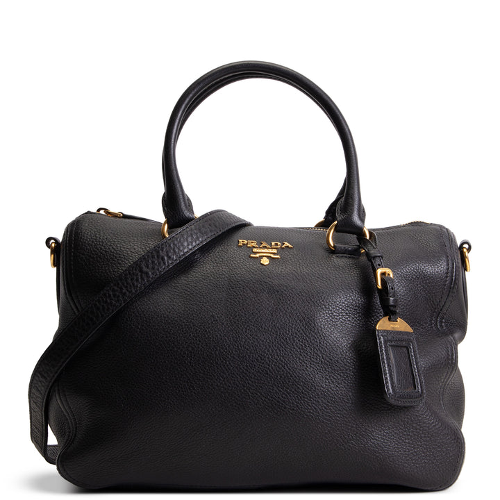PRADA Leather Toy Handle Bag w/ Strap
