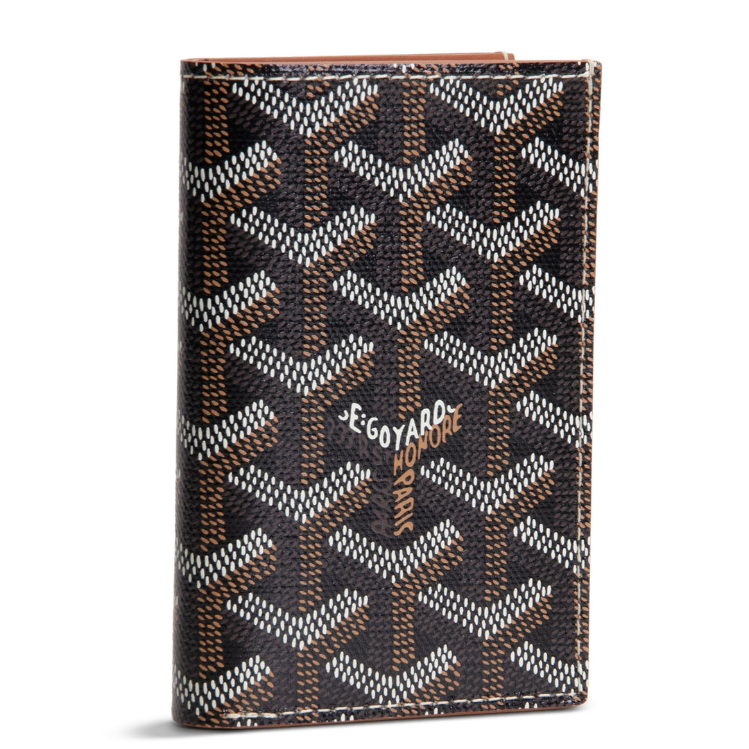 GOYARD Goyardine Saint Pierre Card Holder - Black/Tan