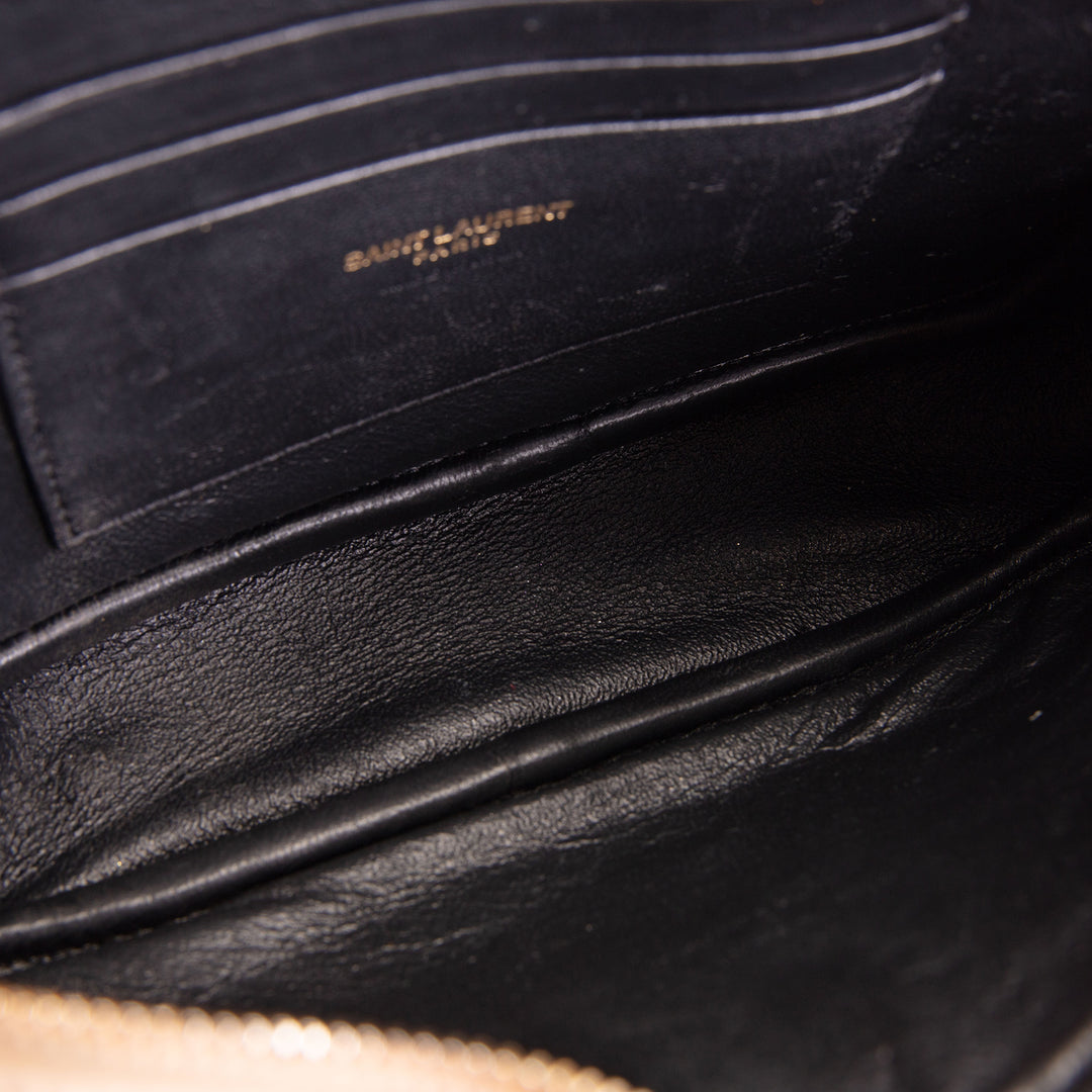 SAINT LAURENT Mini Lou Camera Bag - Dark Beige