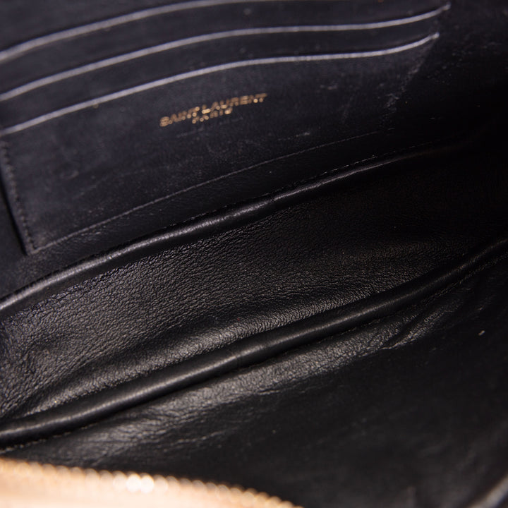 SAINT LAURENT Mini Lou Camera Bag - Dark Beige